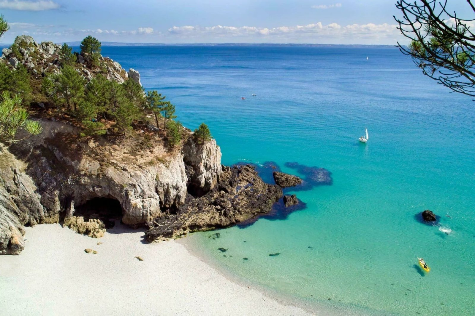 Travel morgat beach cove sea